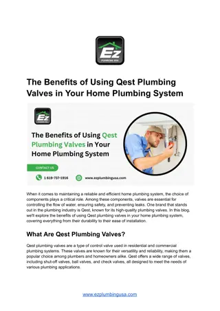 The Benefits of Using Qest Plumbing Valves in Your Home Plumbing System