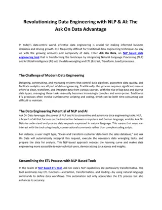 The Ask On Data Advantage