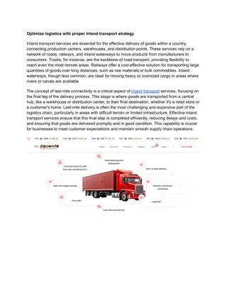 Optimize logistics with proper inland transport strategy