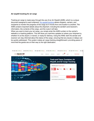 Air waybill tracking for air cargo