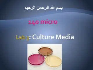 Culture Media for Microorganisms