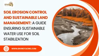 Soil Erosion Control and Sustainable Land Management: