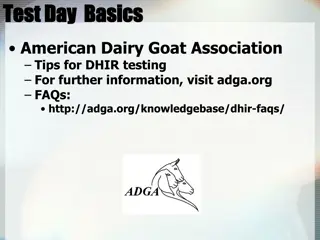 American Dairy Goat Association Test Day Basics and Procedures