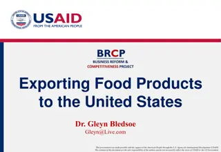 Exporting Food Products to the United States: Guidelines and Regulations