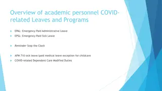 Comparison of EPAL & EPSL: Overview of Academic Personnel COVID-Related Leaves