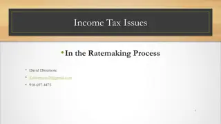 Income Tax Issues in the Ratemaking Process