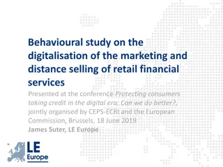 Implications of Behavioral Study on Digitalization in Retail Financial Services