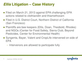 Litigation Case History Against EPA: Ellis v. EPA