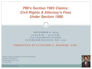 Section 1983 Claims and Civil Rights Attorney Fees