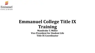 Understanding Title IX: Addressing Sexual Discrimination and Violence on College Campuses