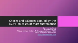 Checks and Balances in ECtHR Cases of Mass Surveillance