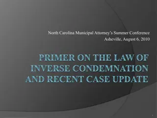 Inverse Condemnation Law in North Carolina