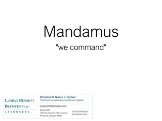 Mandamus: A Legal Overview