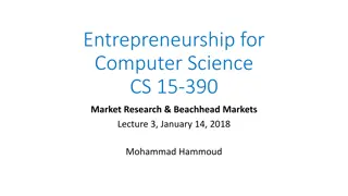 Market Research and Beachhead Markets in Entrepreneurship