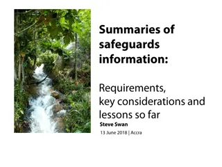 Requirements and Progress in REDD+ Implementation