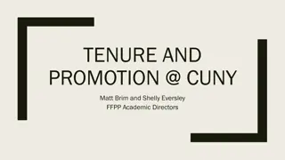 Guidelines for Tenure and Promotion Process at CUNY