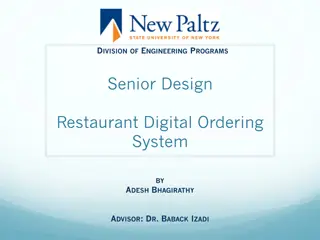 Senior Design Project: Restaurant Digital Ordering System by Adesh Bhagirathy