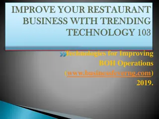 Enhancing Restaurant Operations with Back-of-House Technologies