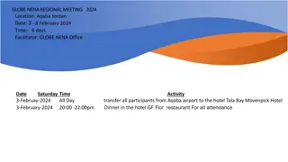 GLOBE NENA Regional Meeting 2024 Schedule in Aqaba, Jordan