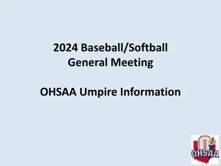 OHSAA Umpire Information for 2024 Baseball/Softball General Meeting