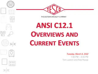 ANSI C12.1 Overview and Current Events