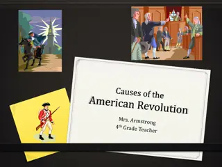 Events Leading to the American Revolution