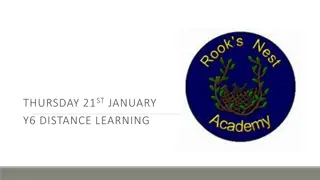 Thursday, 21st January - Distance Learning Activities for Y6 Students