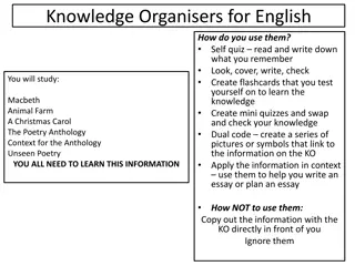 Effective Strategies for Using Knowledge Organisers in English Studies