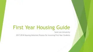 Saint Leo University First Year Housing Guide 2017-2018