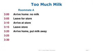 Concurrency in Milk Management Scenario