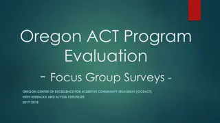 Demographic Comparison for Representativeness in Oregon ACT Program Evaluation Focus Groups