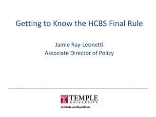 HCBS Final Rule for Medicaid-Funded Services