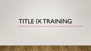 Understanding Title IX Training and Processes