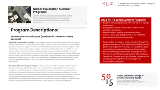 NJIT Summer Program 2024: Design Exploration for High School Students