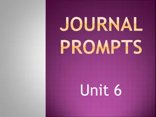 Creative Writing Journal Prompts for Unit 6