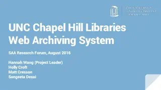 Improving Web Archiving Practices at UNC University Libraries