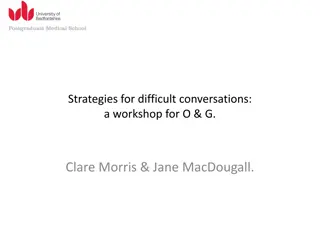 Strategies for Difficult Conversations Workshop Overview