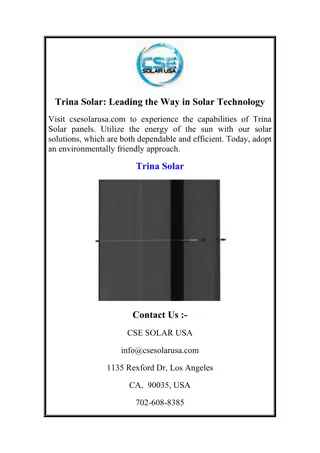 Trina Solar Leading the Way in Solar Technology