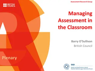 Insights into Managing Assessment in the Classroom by Assessment Research Group