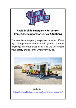 Rapid Mobile Emergency Response - Immediate Support for Critical Situations