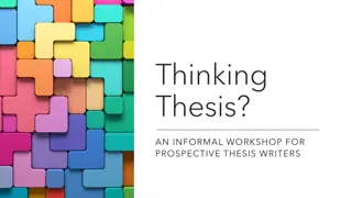 Exploring Thesis Writing in Government: An Informal Workshop for Prospective Writers