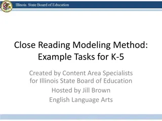 Close Reading Modeling Method for K-5 English Language Arts