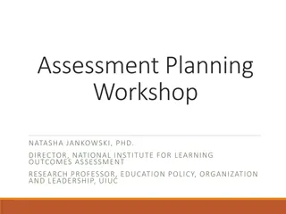 Workshop on Assessment Planning by Dr. Natasha Jankowski