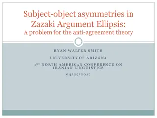 Subject-Object Asymmetries in Zazaki Argument Ellipsis