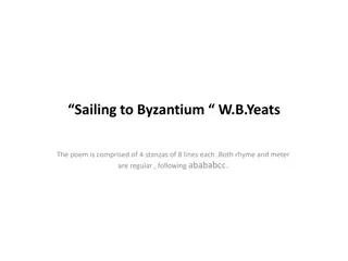 Exploring WB Yeats' 'Sailing to Byzantium' Poem