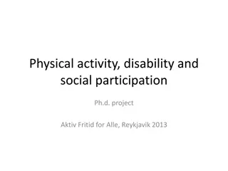 Participation in Physical Activity among People with Disabilities