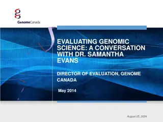 Evaluating Genomic Science: Insight into Genome Canada's Mission and Impact