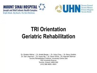 Geriatric Rehabilitation and Disability Models