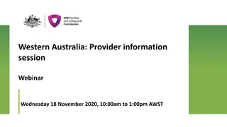 Provider Information Session: Western Australia Webinar