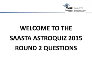 Test Your Knowledge: SAASTA Astroquiz 2015 Round 2 Questions